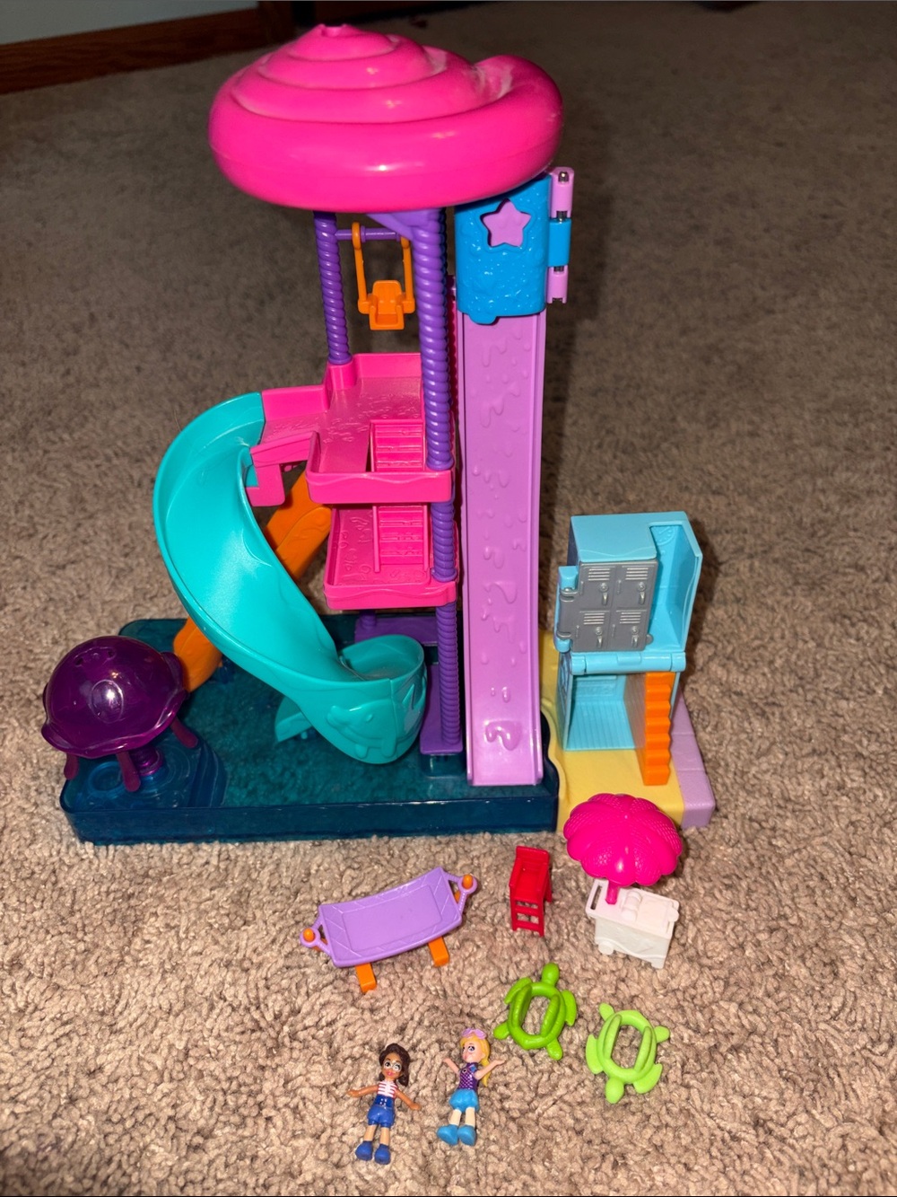 Polly Pocket Pollyville Super Slidin' Water Park playset